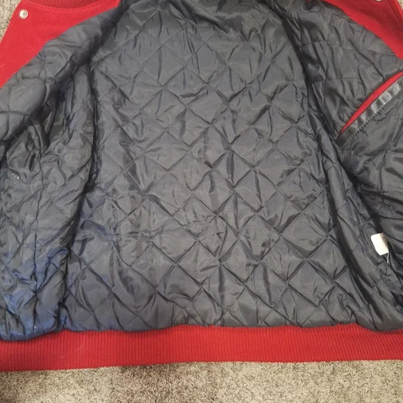 Edelbrock Racing Varsity Lettermen's Embroidered Wool Blend Leather Jacket-L-USA - Picture 9 of 11